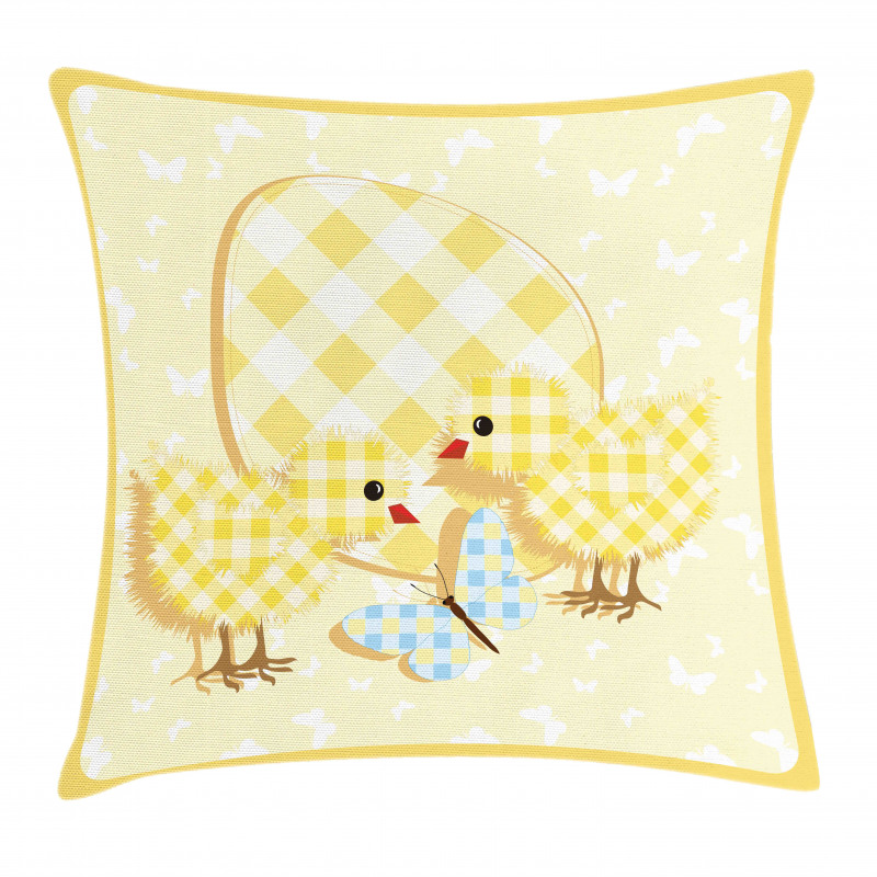 Plaid Patterned Animals Pillow Cover