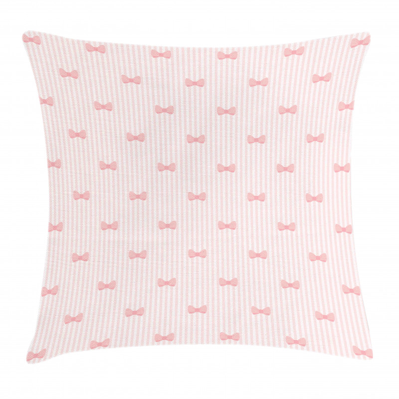 Vertical Stripes Bow Tie Pillow Cover
