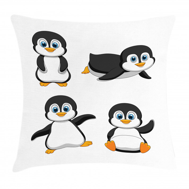 Penguin Cartoon Fun Pillow Cover