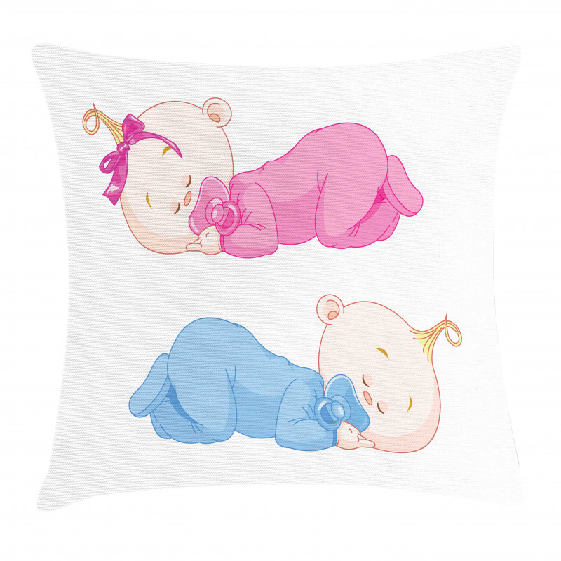 2 Charming Twins Asleep Pillow Cover