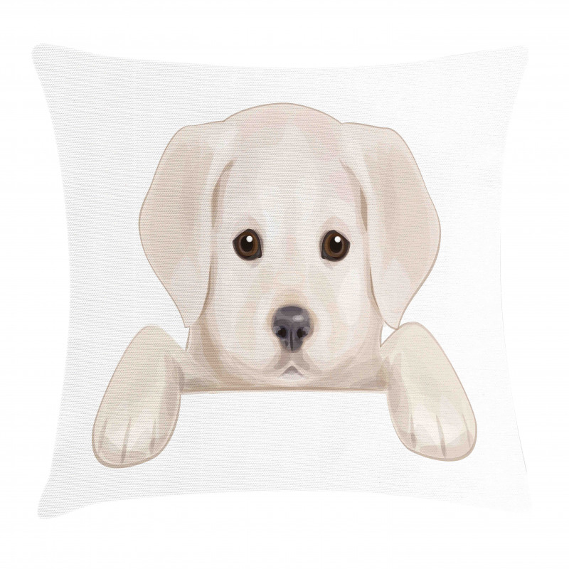 Puppy Hiding Paws Pillow Cover