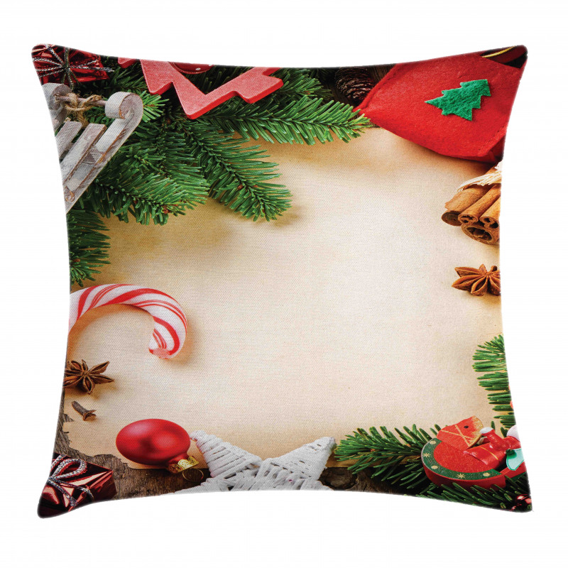 Cinnamon Candy Cane Pillow Cover