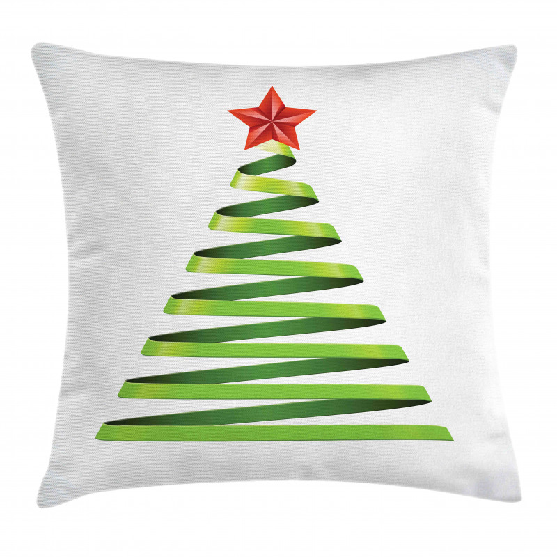 Ribbon Tree New Year Pillow Cover