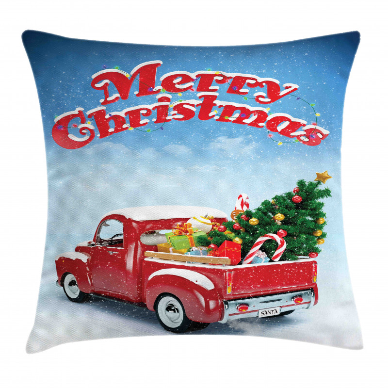 Pickup Truck Ornate Pillow Cover