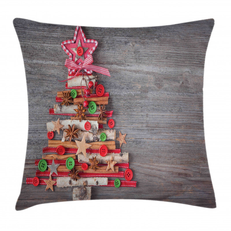 Tree Bottons Star Pillow Cover