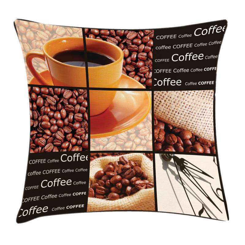 Hot Beverage Orange Cup Pillow Cover