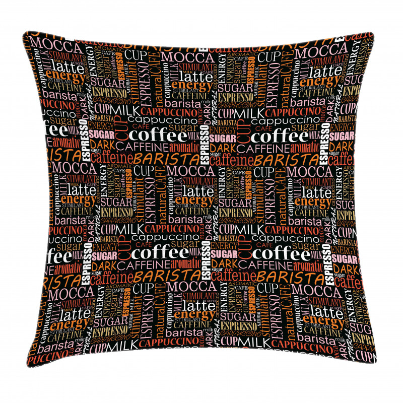 Colorful Typography Art Pillow Cover