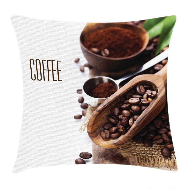 Ground Coffee Beans Pillow Cover