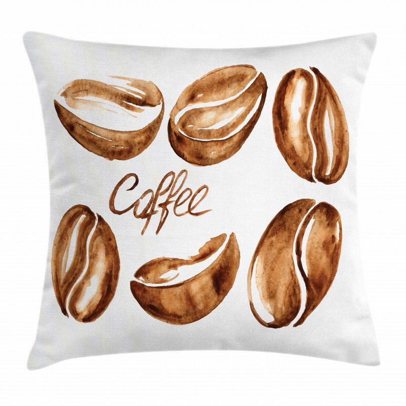 Watercolor Effect Beans Pillow Cover