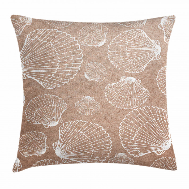 Hand Drawn Shells Pillow Cover