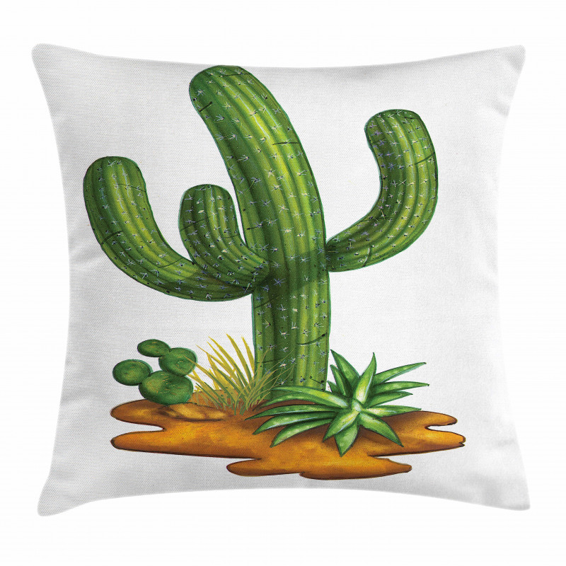 Arid Climate Saguaro Pillow Cover