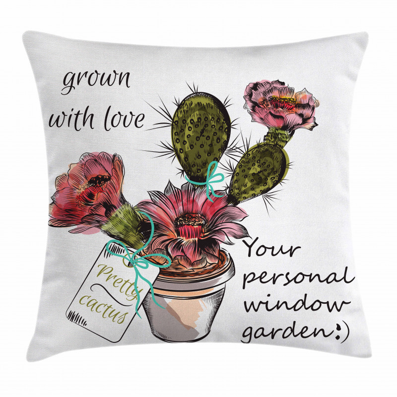 Tropical Window Garden Pillow Cover