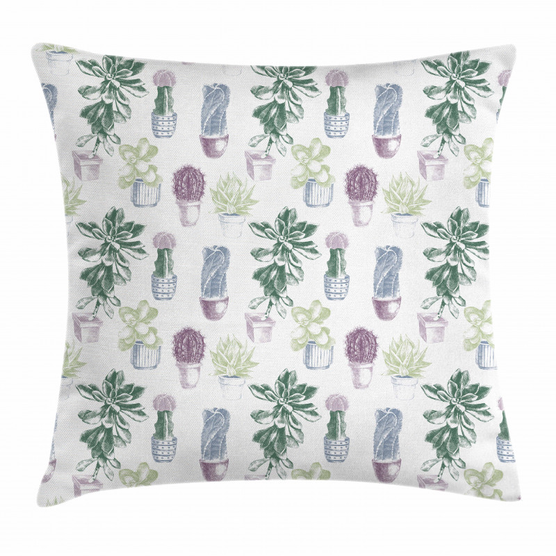 Native Mexican Plants Pillow Cover