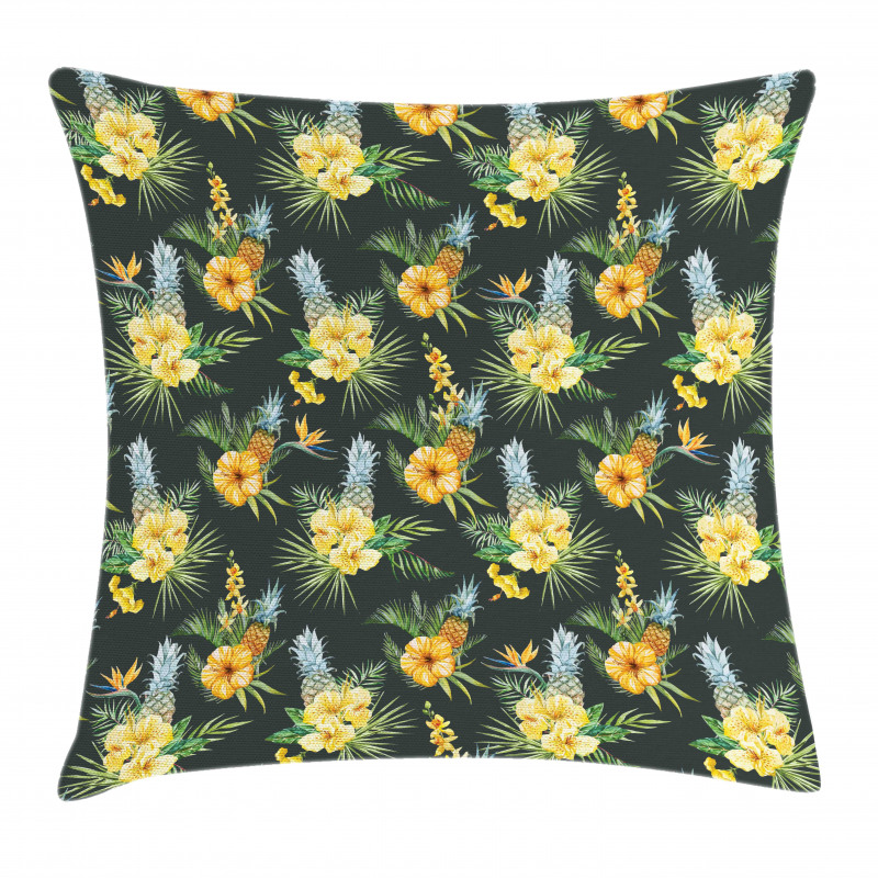 Tropic Flower Design Pillow Cover