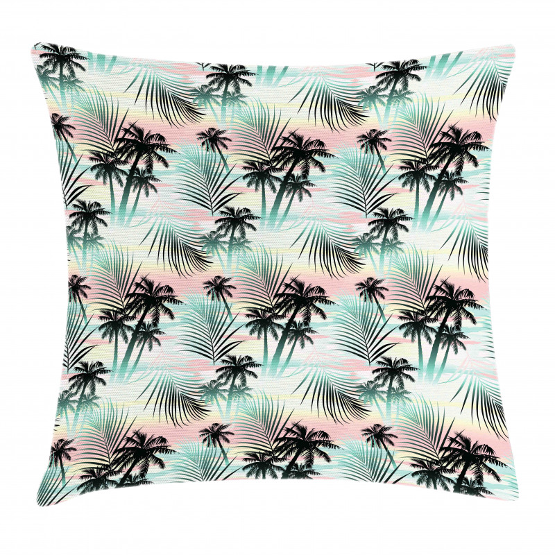 Summer Palm Trees Fern Pillow Cover