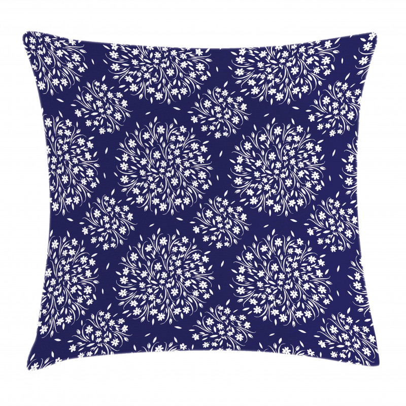 Floral Scroll Pillow Cover
