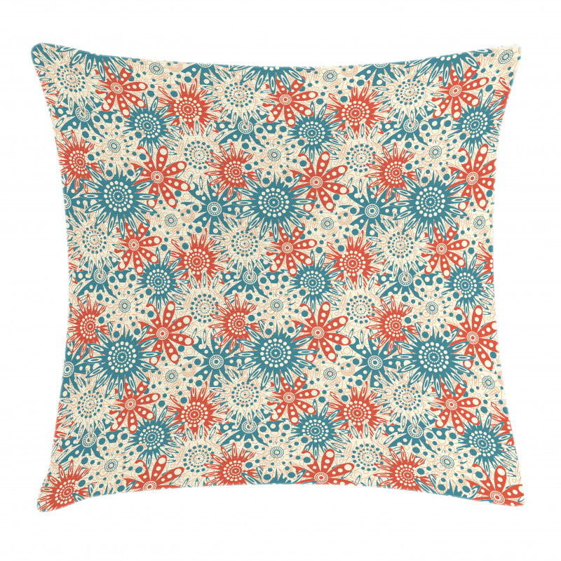 Hippie Floral Art Pillow Cover