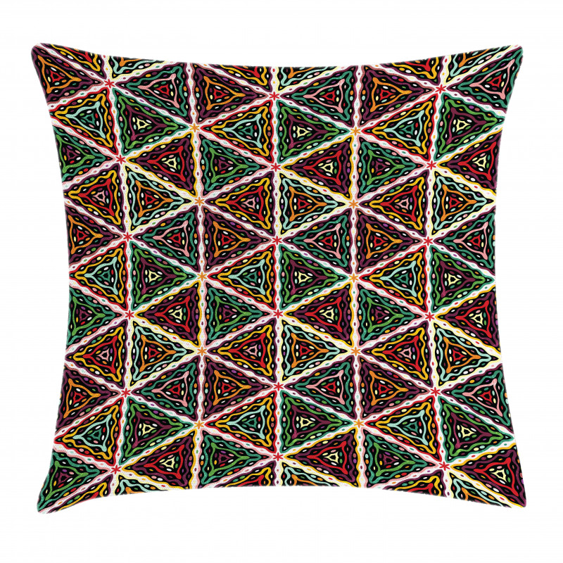 Geometric Grunge Mosaic Pillow Cover