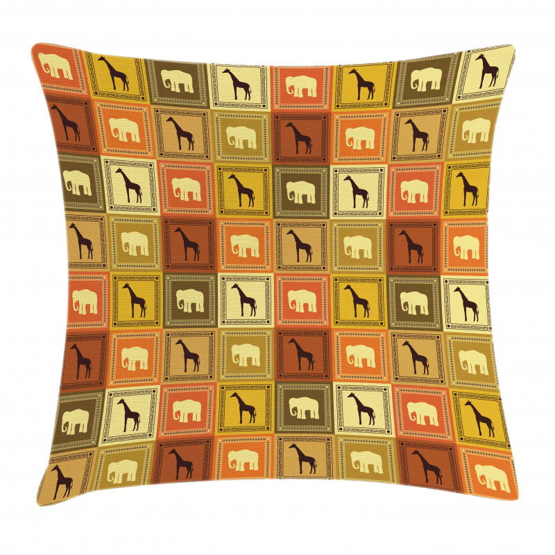Savanna Animal Frames Pillow Cover