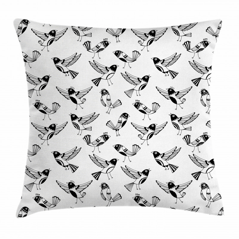 Cartoon Birds Pillow Cover