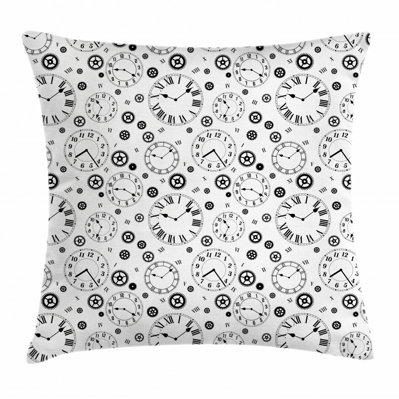 Time Mechanism Gears Pillow Cover