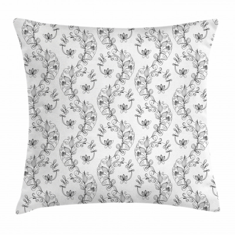 Scroll Lilies Pillow Cover