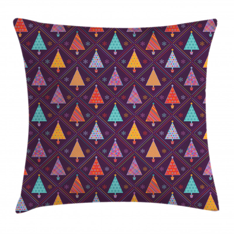 Tree Rhombus Pillow Cover