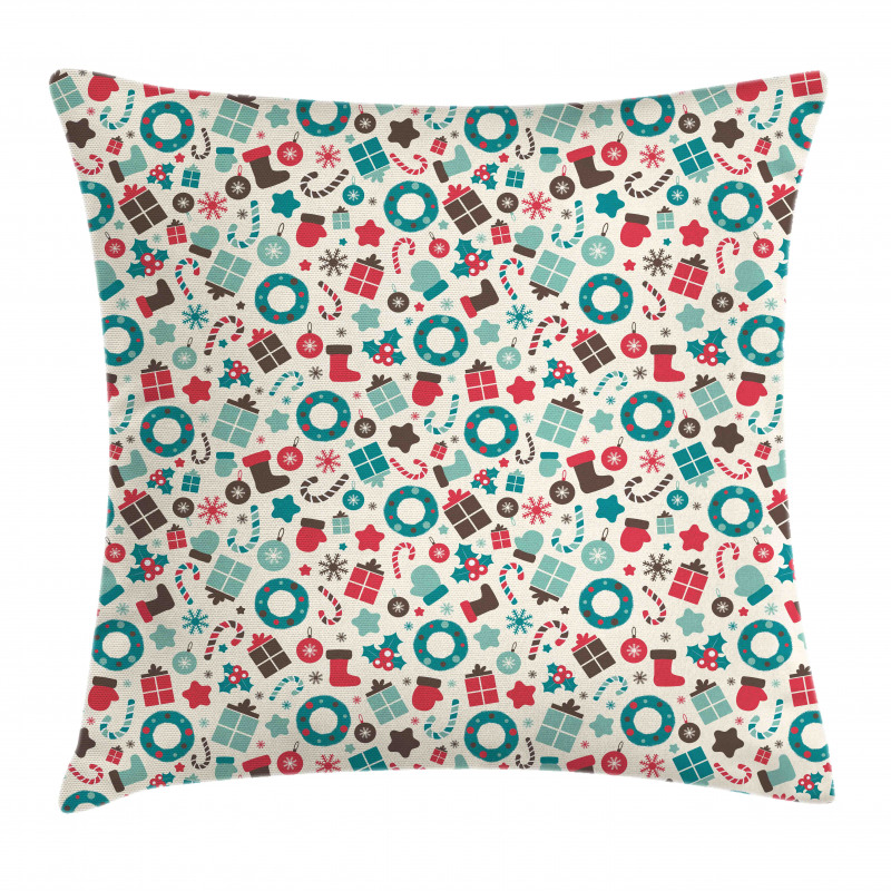 Retro New Year Party Pillow Cover