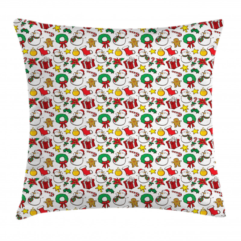 Xmas Garland Candy Pillow Cover