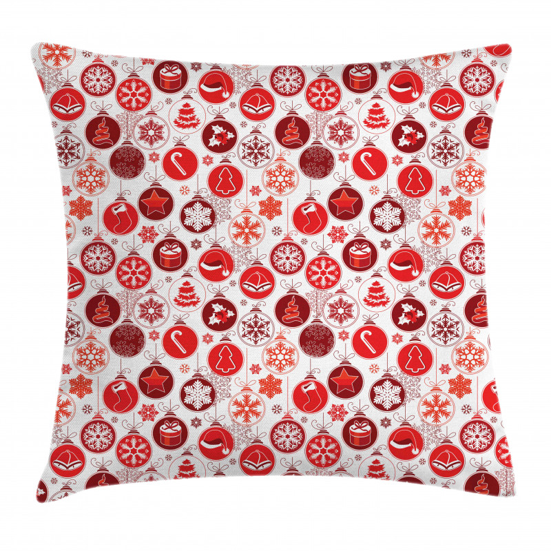 Round Baubles Bells Pillow Cover
