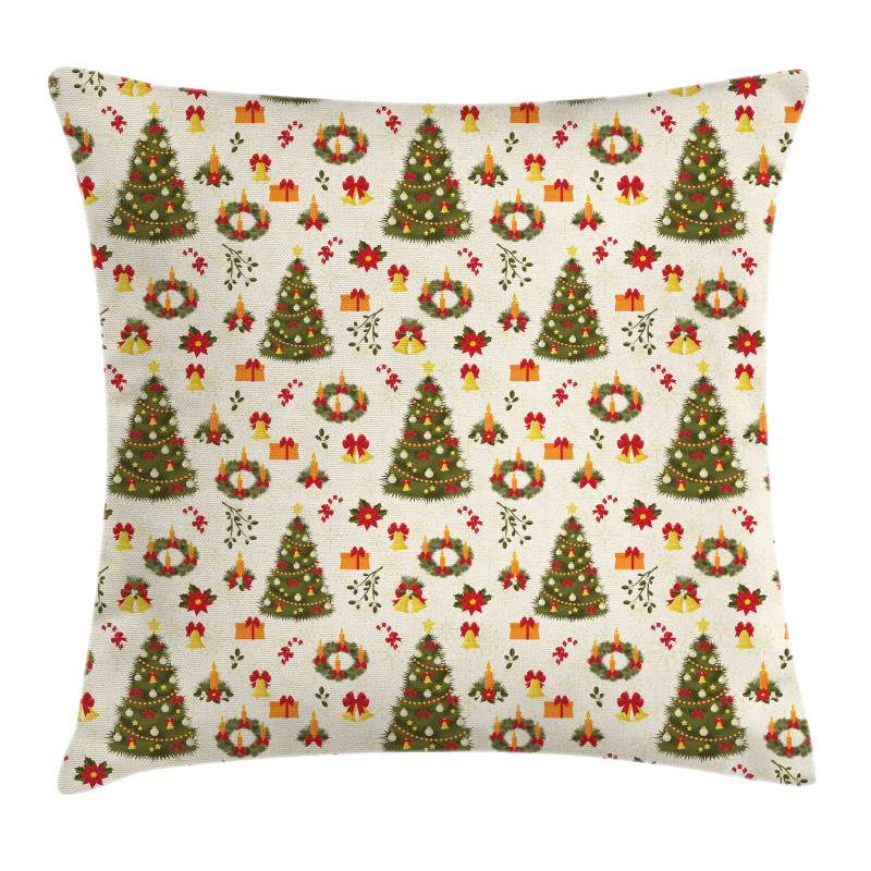 Cartoon Trees Bells Pillow Cover