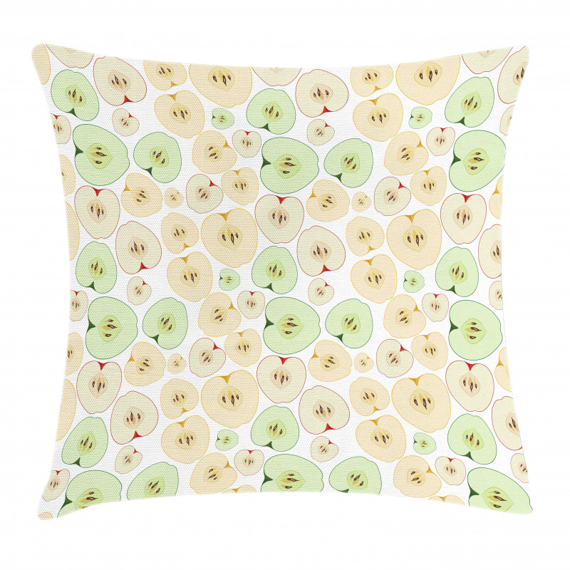 Fruits Cut in Half Seeds Pillow Cover