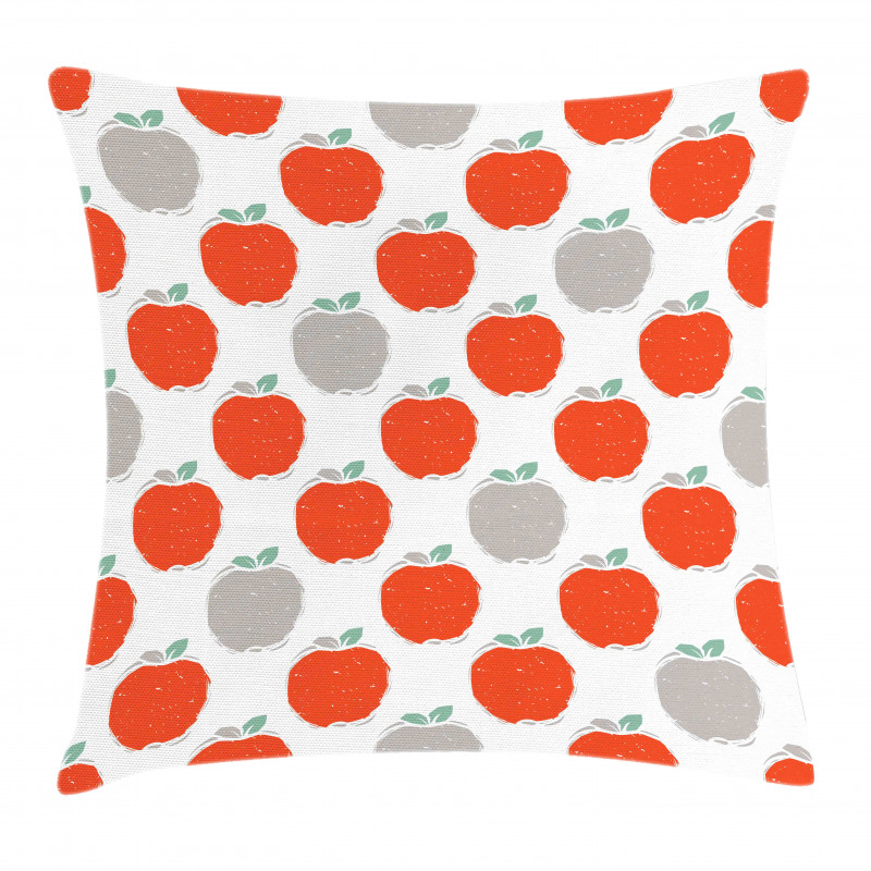 Doodle Style Fruit Pillow Cover