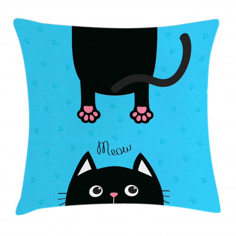 Fat Cat Paws and Tail Pillow Cover