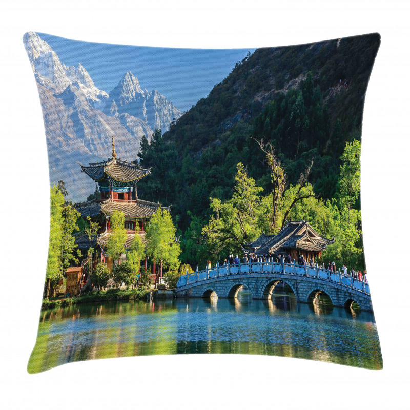Old Town by Water Pillow Cover