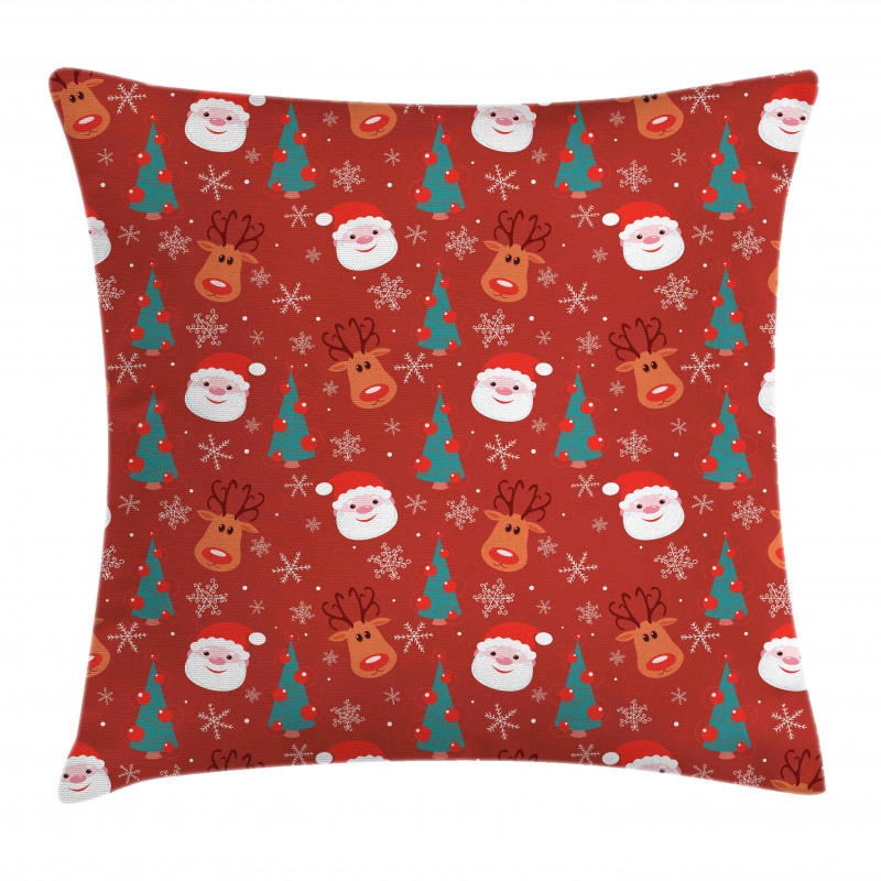 Merry Xmas Cartoon Santa Pillow Cover