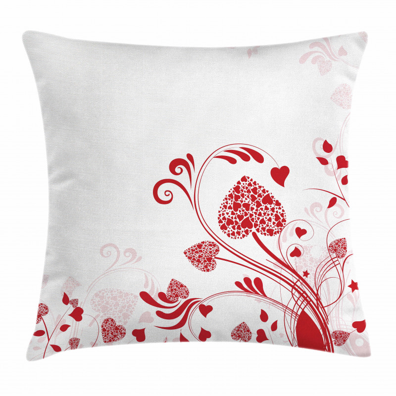 Garden of Romance Hearts Pillow Cover