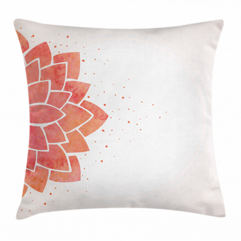 Aquarelle Half Flower Pillow Cover