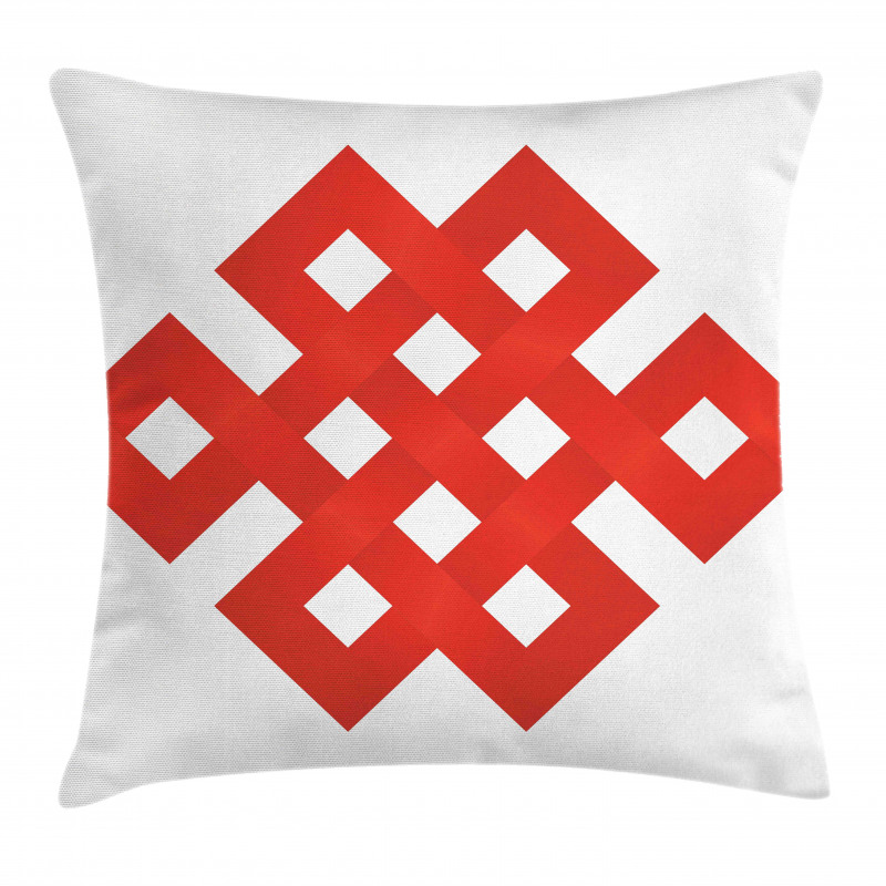 Tangled Lines with Squares Pillow Cover