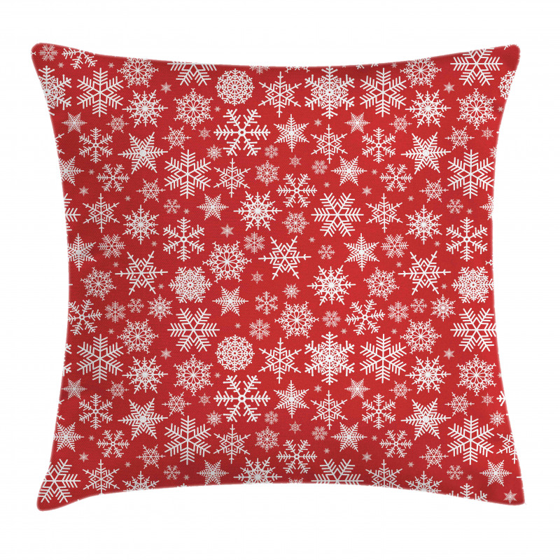 Various Snowflakes Winter Pillow Cover