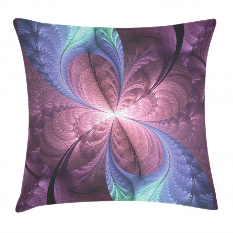 Floral Vortex Design Pillow Cover
