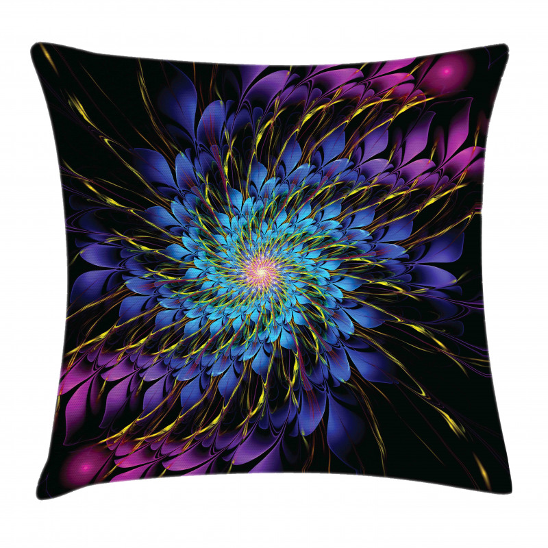 Vortex of Vivid Petals Pillow Cover