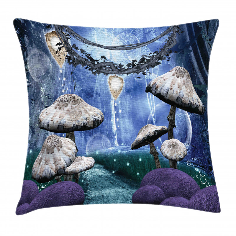 Dreamy Forest Mushroom Pillow Cover
