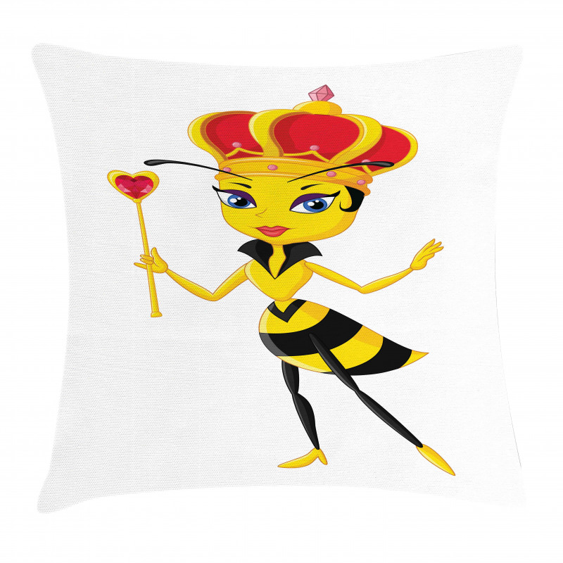 Cartoon Style Bee Pillow Cover