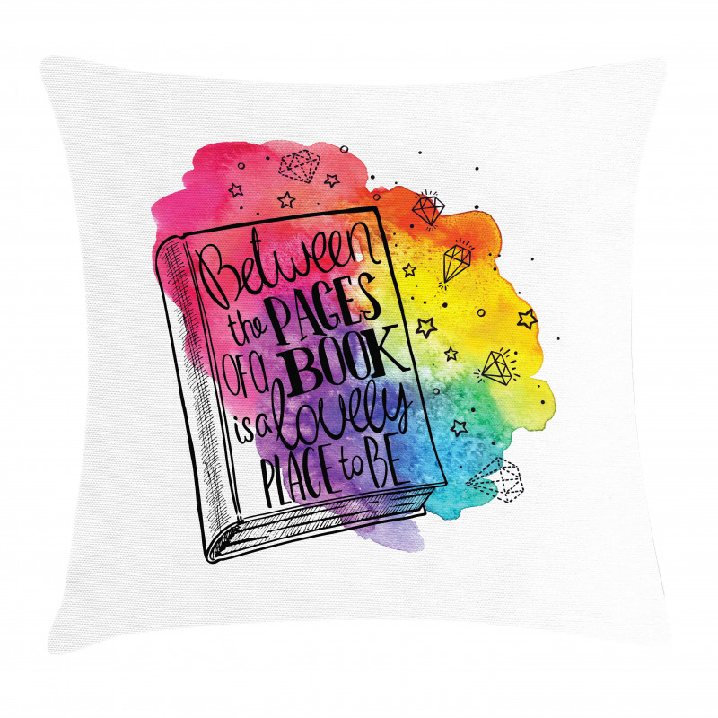 Words Between Pages Vivid Pillow Cover