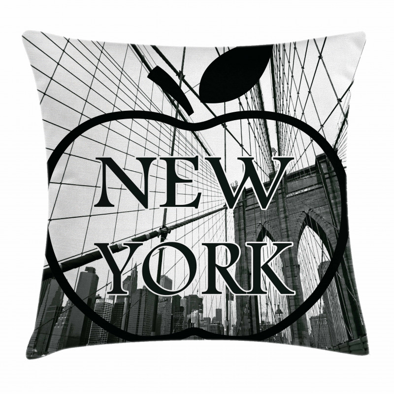 Cityscape Big Apple Motif Pillow Cover