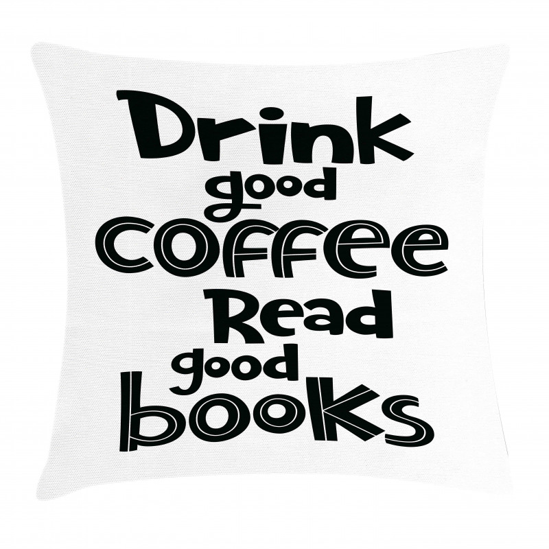Coffee and Books Pillow Cover