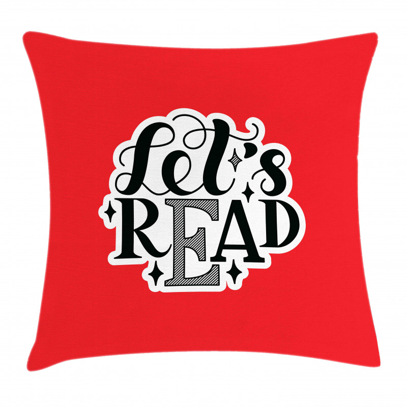 Motivational Phrase on Red Pillow Cover