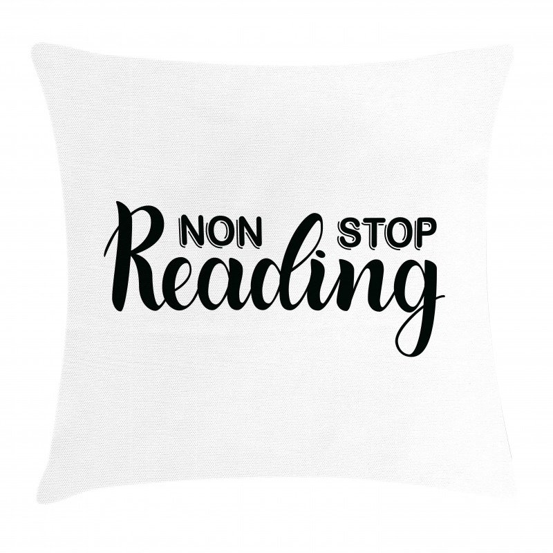 Non Stop Reading Theme Pillow Cover