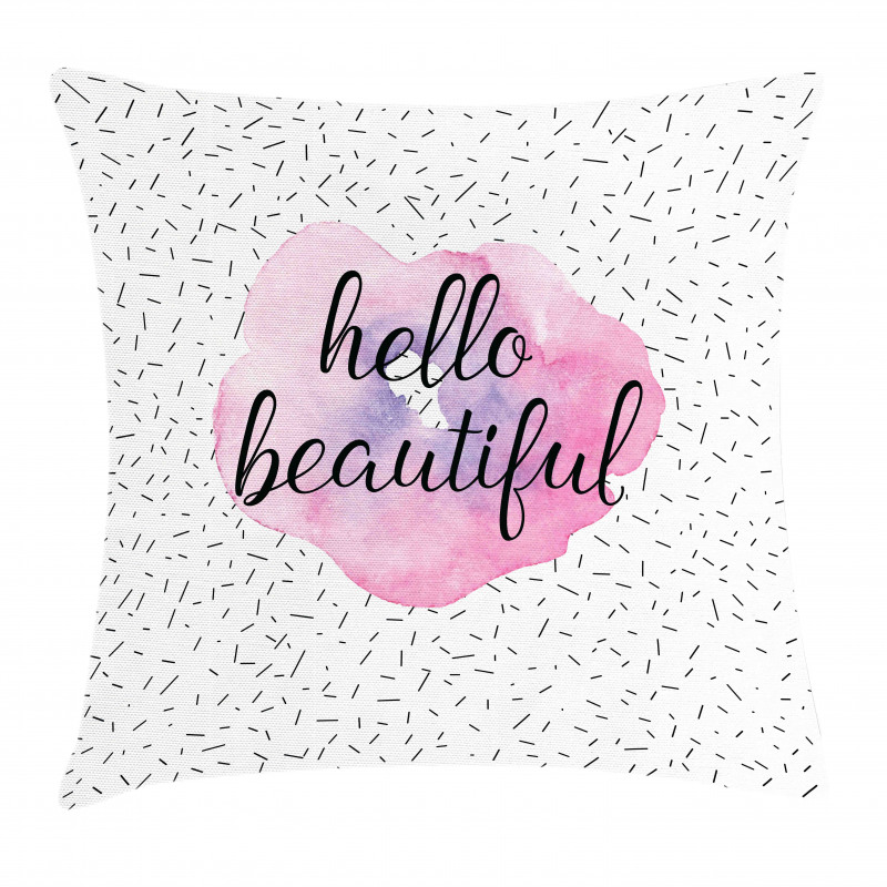 Watercolor Style Flower Pillow Cover